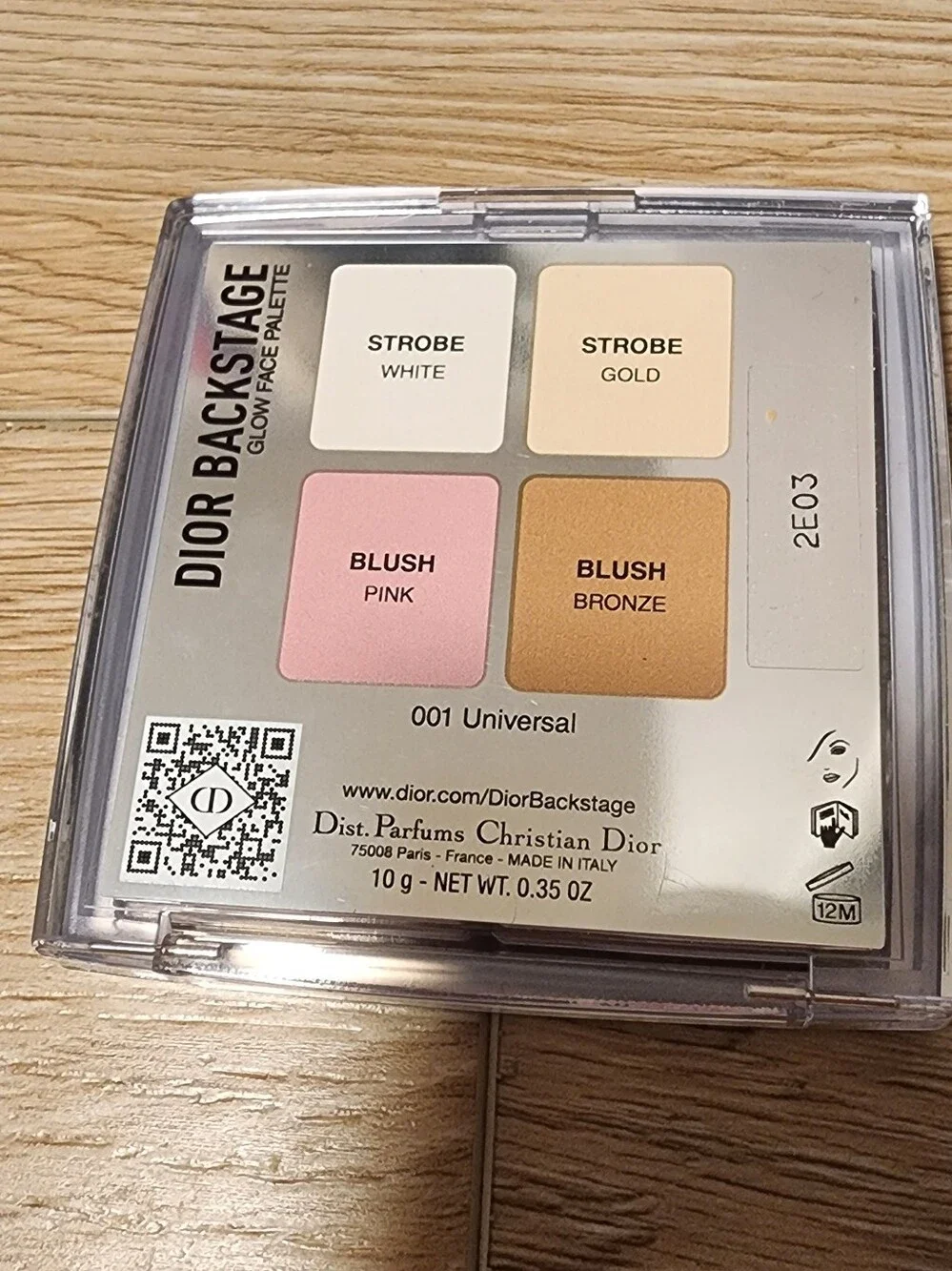Dior Backstage Glow Maximizer 001 Universal Face Palette Highlighter and Blush